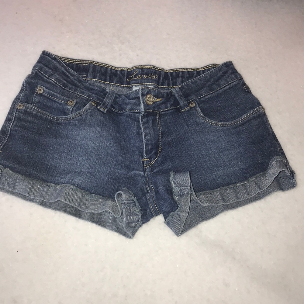 Girls Levi jean shorts, size 14